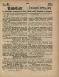 Amtsblatt der K&ouml;niglichen Regierung zu Posen. 1874.10.01 Nr 40