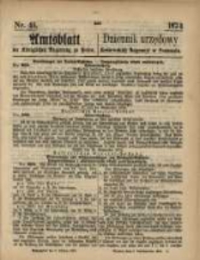 Amtsblatt der K&ouml;niglichen Regierung zu Posen. 1874.10.08 Nr 41