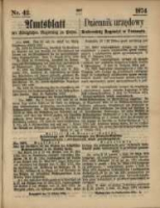 Amtsblatt der K&ouml;niglichen Regierung zu Posen. 1874.10.15 Nr 42