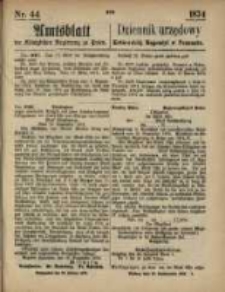 Amtsblatt der Königlichen Regierung zu Posen. 1874.10.29 Nr 44