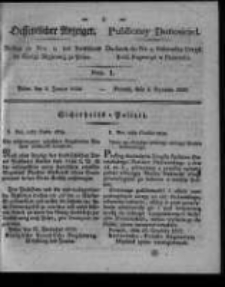 Oeffentlicher Anzeiger. 1830.01.05 Nro.1