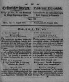 Oeffentlicher Anzeiger. 1830.08.17 Nro.33