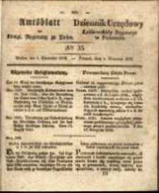 Amtsblatt der K&ouml;niglichen Regierung zu Posen. 1835.09.01 Nro.35