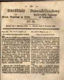 Amtsblatt der K&ouml;niglichen Regierung zu Posen. 1835.09.08 Nro.36