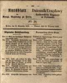 Amtsblatt der Königlichen Regierung zu Posen. 1835.09.22 Nro.38