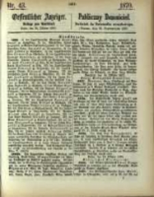 Oeffentlicher Anzeiger. 1870.10.25 Nro.43