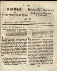 Amtsblatt der K&ouml;niglichen Regierung zu Posen. 1835.10.13 Nro.41