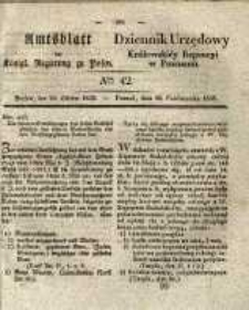 Amtsblatt der K&ouml;niglichen Regierung zu Posen. 1835.10.20 Nro.42