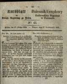 Amtsblatt der K&ouml;niglichen Regierung zu Posen. 1835.10.27 Nro.43