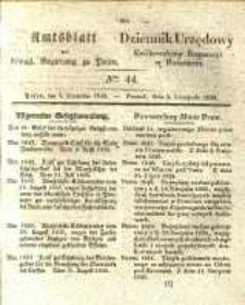 Amtsblatt der K&ouml;niglichen Regierung zu Posen. 1835.11.03 Nro.44