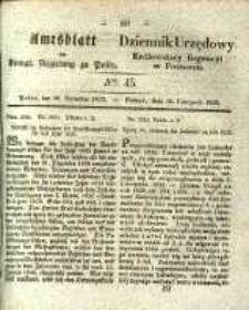 Amtsblatt der K&ouml;niglichen Regierung zu Posen. 1835.11.10 Nro.45
