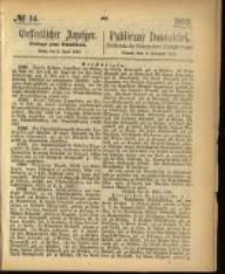 Oeffentlicher Anzeiger. 1872.04.02 Nro.14