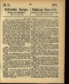 Oeffentlicher Anzeiger. 1872.04.07 Nro.15