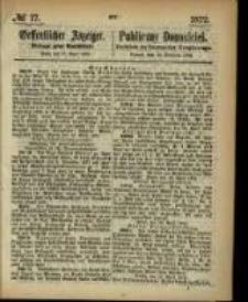 Oeffentlicher Anzeiger. 1872.04.23 Nro.17