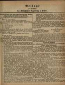 Beilage zum Amtsblatt der K&ouml;niglichen Regierung Posen