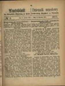 Amtsblatt der K&ouml;niglichen Regierung zu Posen. 1872.01.16 Nro.3