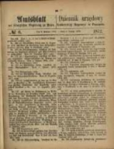 Amtsblatt der K&ouml;niglichen Regierung zu Posen. 1872.02.06 Nro.6