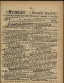 Amtsblatt der K&ouml;niglichen Regierung zu Posen. 1872.02.13 Nro.7