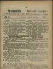 Amtsblatt der K&ouml;niglichen Regierung zu Posen. 1872.02.20 Nro.8