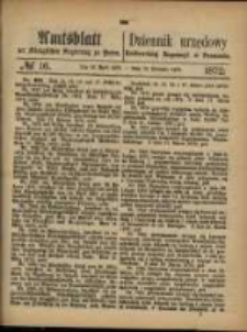 Amtsblatt der K&ouml;niglichen Regierung zu Posen. 1872.04.16 Nro.16