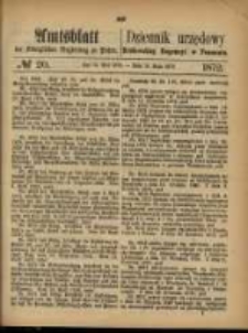 Amtsblatt der K&ouml;niglichen Regierung zu Posen. 1872.05.14 Nro.20