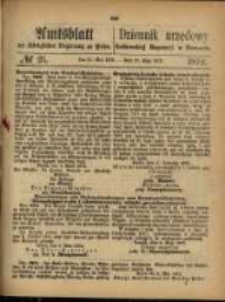Amtsblatt der K&ouml;niglichen Regierung zu Posen. 1872.05.21 Nro.21