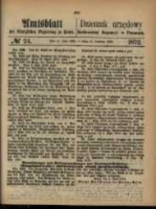 Amtsblatt der K&ouml;niglichen Regierung zu Posen. 1872.06.11 Nro.24