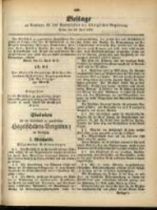 Beilage zum Amtsblatt der K&ouml;niglichen Regierung Posen