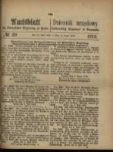 Amtsblatt der K&ouml;niglichen Regierung zu Posen. 1872.07.16 Nro.29
