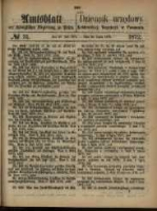 Amtsblatt der K&ouml;niglichen Regierung zu Posen. 1872.07.30 Nro.31