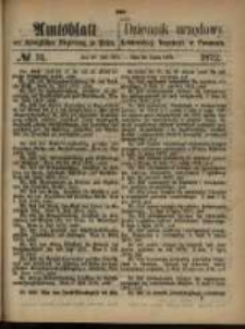 Amtsblatt der Königlichen Regierung zu Posen. 1872.07.30 Nro.31