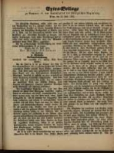 Extra=Beilage zu Nummer 31. des Amtsblattes der K&ouml;niglichen Regierung zu Posen, den 30 Juli 1872