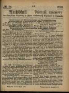 Amtsblatt der K&ouml;niglichen Regierung zu Posen. 1872.08.22 Nro.34