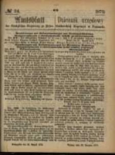 Amtsblatt der Königlichen Regierung zu Posen. 1872.08.22 Nro.34