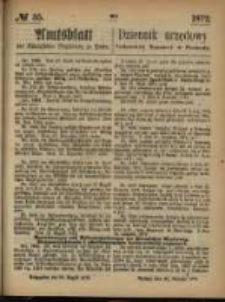 Amtsblatt der K&ouml;niglichen Regierung zu Posen. 1872.08.29 Nro.35