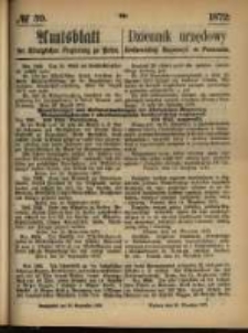 Amtsblatt der K&ouml;niglichen Regierung zu Posen. 1872.09.26 Nro.39