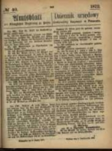 Amtsblatt der K&ouml;niglichen Regierung zu Posen. 1872.10.03 Nro.40