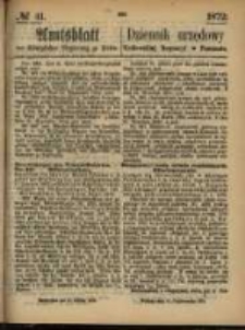 Amtsblatt der K&ouml;niglichen Regierung zu Posen. 1872.10.10 Nro.41