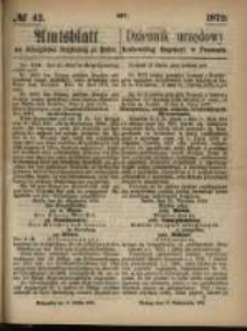 Amtsblatt der K&ouml;niglichen Regierung zu Posen. 1872.10.17 Nro.42