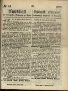 Amtsblatt der K&ouml;niglichen Regierung zu Posen. 1872.10.31 Nro.44