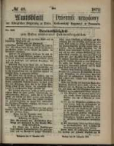 Amtsblatt der Königlichen Regierung zu Posen. 1872.11.28 Nro.48