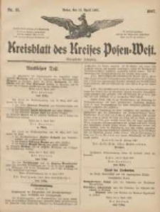 Kreisblatt des Kreises Posen-West 1907.04.11 Jg.19 Nr15