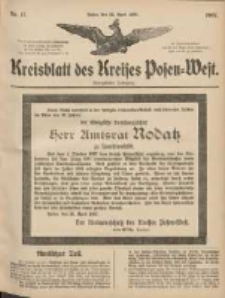 Kreisblatt des Kreises Posen-West 1907.04.25 Jg.19 Nr17