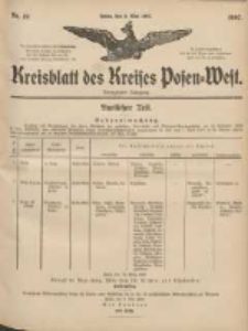 Kreisblatt des Kreises Posen-West 1907.05.09 Jg.19 Nr19