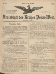 Kreisblatt des Kreises Posen-West 1907.05.30 Jg.19 Nr22