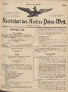 Kreisblatt des Kreises Posen-West 1907.07.18 Jg.19 Nr29