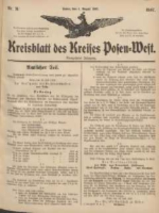 Kreisblatt des Kreises Posen-West 1907.08.01 Jg.19 Nr31