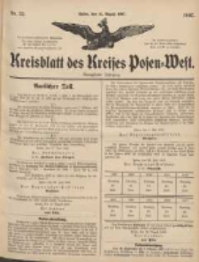Kreisblatt des Kreises Posen-West 1907.08.15 Jg.19 Nr33