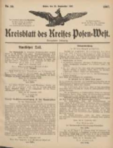 Kreisblatt des Kreises Posen-West 1907.09.26 Jg.19 Nr39