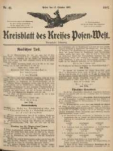 Kreisblatt des Kreises Posen-West 1907.10.17 Jg.19 Nr42